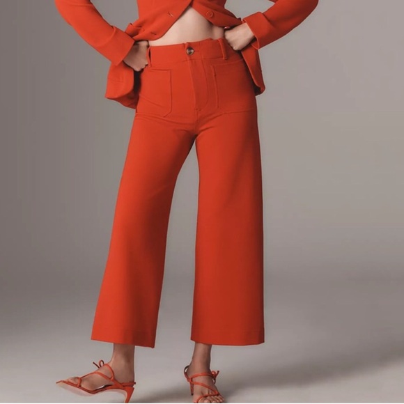 Anthropologie Pants - Anthropologie Maeve The Colette Cropped Wide Leg Pants Knit Edition Sz 25 NWOT